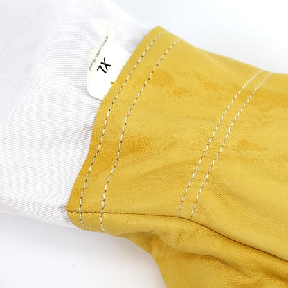 1 Pair Cactus Handling Proof Gloves, Rose Thorn Pruning Gloves, 18"x4.7" Long Gardening Gloves, Breathable Leather, Adjustable Sleeve Cuff, Comfy Gauntlet for Yard Garden Work Protection for Women Men