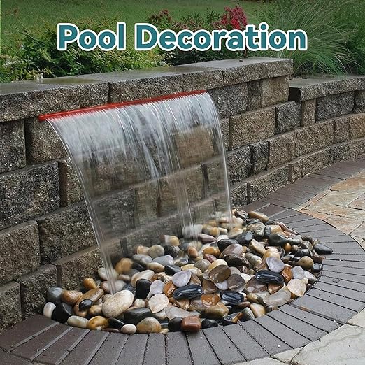 40lbs River Rocks, 2-3 Inch Plant Rocks for Pots Indoor, Decorative Garden Rocks Outdoor Landscaping, Polished Natural Stone for Walkways, Yard, Vases, Crafts