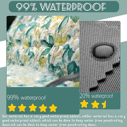 Replacement Cushions for Swing, Swing Cushions 3 Seater Replacement, Waterproof Thicken Washable Pad Cushion for Outdoor Indoor Furniture Swing Patio (Clover Green, 40x63 inch)