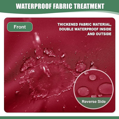 Waterproof Patio Cushions for Outdoor Furniture, Fade Resistant Back Pillow and Seat Cushion Set for Couch Replacements, 24 x 24 Inch, Red, 1 Set