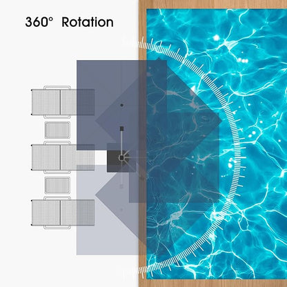 PURPLE LEAF 9 X 11 FT Cantilever Patio Umbrellas with Base Included, Large Square Offset Umbrella with 360° Rotation, Outdoor Aluminum Pool Umbrella for Pool Lawn Garden, Navy Blue