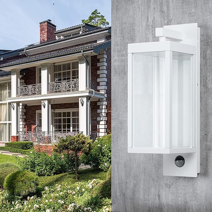2 Pack Outdoor Wall Light Fixtures, Motion Sensor Outdoor Lights, Exterior Waterproof Wall Lanterns, Waterproof Motion Lights for Outside Front Door Patio Garage
