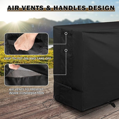 Patio Bar Table Set Cover for 55in Pub Height Bar Table & 2 Bar Stools, Outdoor Bar Height Table and Chairs Set Cover for 3 Piece High Top Patio Set