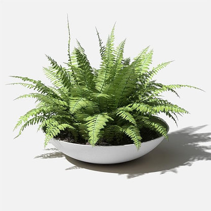 Veradek Mason Series Lane Bowl Planter| for Indoor or Outdoor Tabletops/Gardens |Made from Plastic-Stone Composite with Drainage Holes|Modern Décor for Flowers, Succulents, Small Plants