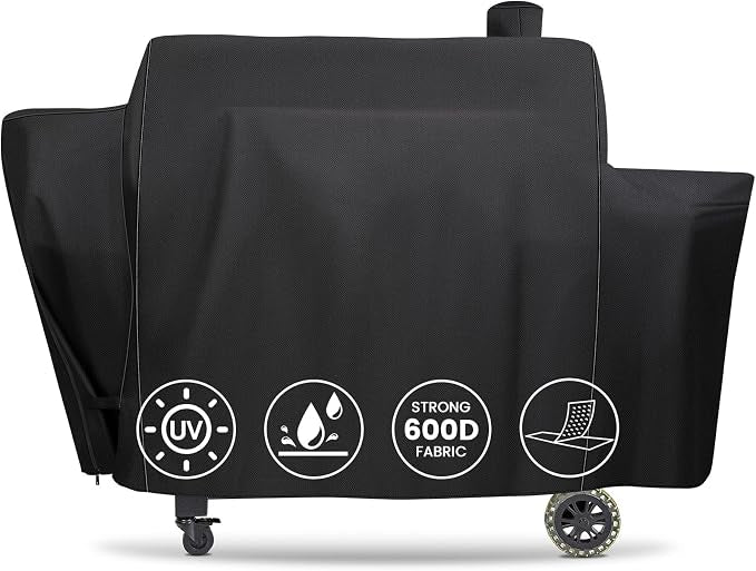 QuliMetal Grill Cover for Pit Boss Pro Series Triple-Function Combo Grill PB1100PSC1 PB1100PSC2 Sportsman PB1230 Wood Pellet/Gas Combo 1230 PB1230SP PB1230G, PB 67364-600D Fade Resistant Grill Cover