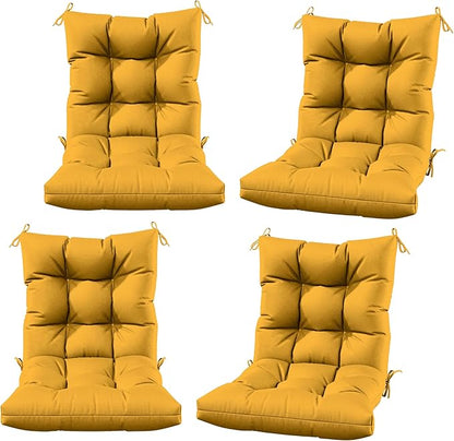 Patio Seat&Back Chair Cushions for Outdoor Furniture，Comfortable Cushions for Rocking/Dining/Lawn Chair-Set of 4