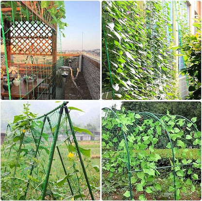 Trellis Netting, PDGROW Climbing Plant Support Net Garden Pea Bean Neting, Heavy-Duty PE Trellis Net for Cucumber, Tomato, Vegetables, Fruits, Sweet Pea Plants (6.6' x 16.4'Ft)