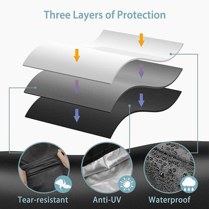 SHINESTAR 58 Inch Grill Cover for Weber Genesis II 300 Series, Heavy Duty Oxford Fabric BBQ Cover Waterproof UV Protection, Windproof with Adjustable Magic Tape Straps