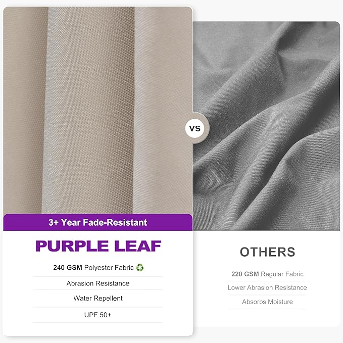PURPLE LEAF 11.5' X 8.2' Tilting Patio Umbrella with Base Outdoor Cantilever Swivel Rectangle Umbrella Aluminum Offset Umbrella with 360-degree Rotation for Garden Deck Pool Patio Beige