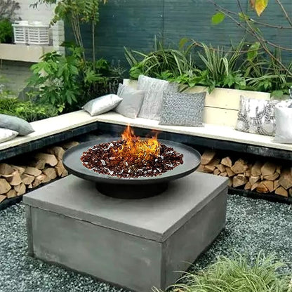 Mr. Fireglass 10 Pounds Fire Glass - 1/2 Inch High Luster Reflective Tempered Glass Rocks for Fireplace Fire Pit Table and Landscaping, Copper