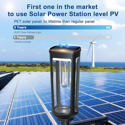 Solar Pathway Lights Outdoor Waterproof IP65, 12 Pack Warm White Solar Walkway Lights, Auto On/Off Outdoor Light for Lawn Garden Patio Driveway Decor Landscape Lighting