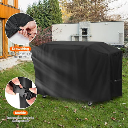 Grill Cover for Grill DEPOTS 6 Burner Propane Gas Grill, 57inch Outdoor Grill Cover Waterproof for BBQ Grill with Side Burner, Electric Grills, Outdoor Cooking Kitchen-57 L x 21" W x 44" H