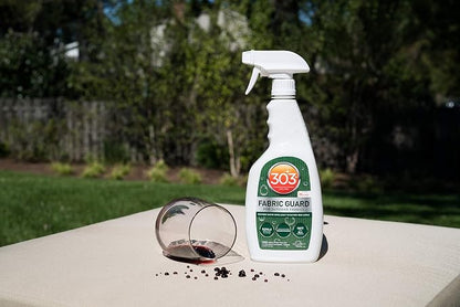 303 (30606) Products Fabric Guard - For Outdoor Fabrics - Restores Water Repellency To Factory New Levels - Repels Moisture - Prevents Stains - Safe For All Fabrics, 32 fl. oz., White
