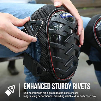 WORKPRO Knee Pads for Construction - Safety Kneepads with Ergonomic Gel Cushion and Foam Padding, Adjustable Buckle Straps and Durable Buttons, Ideal for Work Flooring Gardening