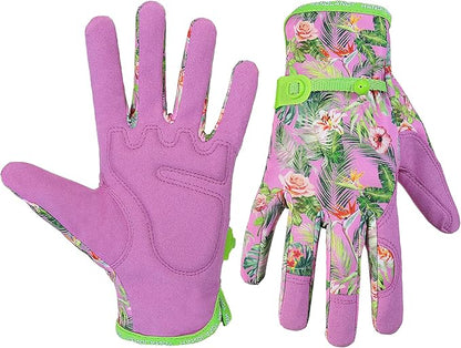 HANDLANDY Women Safety Work Gloves Utility Touch Screen Working Grip Glove for Yardwork Gardening Breathable Mechanic Gloves