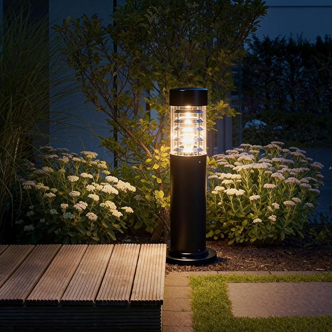 TooCust Wired Outdoor Pathway Light with E26 Socket, IP65 Waterproof Cast Aluminum Landscape Lighting Fixture, 23” Tall Garden & Walkway Light for Driveway, Patio, Lawn & Outdoor Landscaping