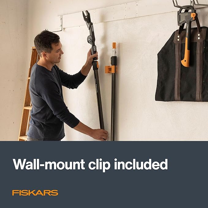 Fiskars XtendControl Extendable Tree Pruner (14 ft), Pole Saw, Adjustable Branch Trimmer with 15" X2 Hook Bill Saw, 3-6 ft & 4-8 ft Extension Poles, and Secure Locking System for Precision Cutting