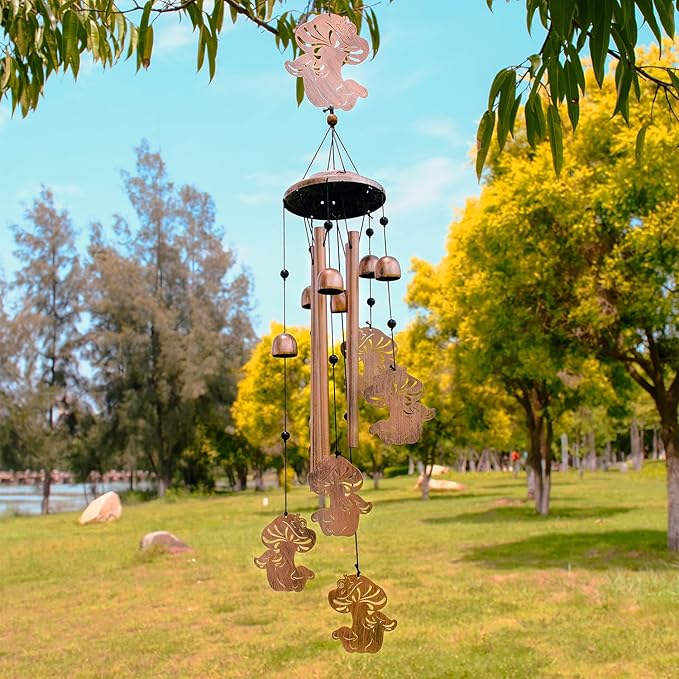 Mushroom Wind Chimes for Outside, Metal Windchimes Outdoors, Mushroom Gifts for Women/Men, Memorial/Birthday Gifts, Garden Decor for Outside, Patio or Yard, Durable Chimes for Outdoors