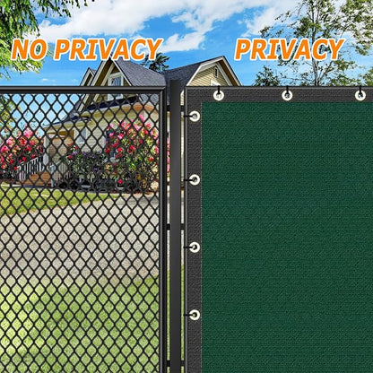KANAGAWA 4ft x 50ft Privacy Screen Fence, 90% Blockage Heavy Duty 175 GSM Fencing Mesh Net Cover for Outdoor Wall Garden Yard Backyard 80 Cable Zip Ties Included Dark Green