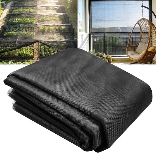 Stronger Garden Mesh Netting for Plants Vegetables Fruits Flowers - 10x20 Ft Black PPT Nano Bug Bird Net Screen, Raised Bed Greenhouse Balcony Patio Porch, 33% Shading Rate