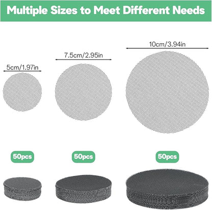 150 Mesh for Plant Plant Hole Mesh Pads Drainage Screen Plastic Round Flower Hole MeshScreen Cover Pad 2 3 4 Inch Assorted SizesMesh Preventing Soil Leakage