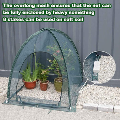 Pop up Gardening Net Cover,36x36x39 inch Pack of 3 Pest Guard Cover for Vegetables Fruits Durable Plant Gardening Net Pop-Up Chicken Pen for Small Animals Outdoor Run and Pet Enclosure