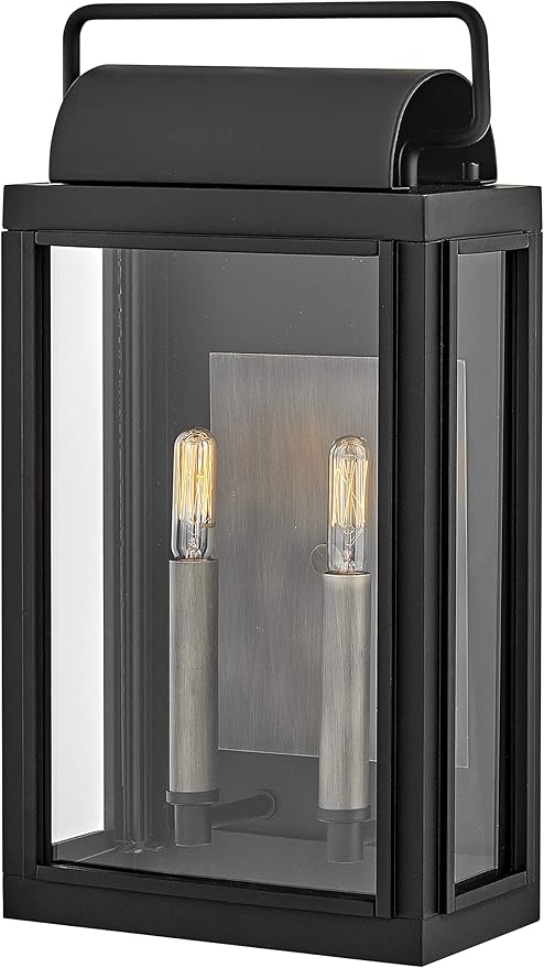 Hinkley Sag Harbor Medium Wall Mount Lantern, Black