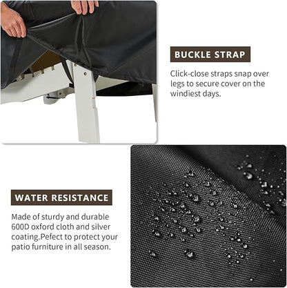Outdoor 3-Seater Sofa Cover,Heavy Duty Patio Furniture Covers Waterproof, 76W x 33D x 32H Inches Outdoor Couch Cover Waterproof Couch Covers for Outdoor Furniture,Black