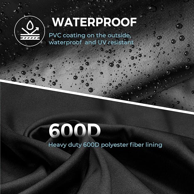 SHINESTAR 33 Inch Built-in Grill Cover for DCS, 600D Heavy Duty Waterproof Island Grill Top Cover with Vents & Click-Close Straps, Windproof BBQ Cover for Jenn-Air, Bull, Napoleon, Coyote and Weber
