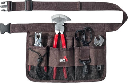 UNCO- Gardening Belt, Garden Tool Belts for Men, Waist Apron with Pockets, Construction, Carpenter Belt, for Men