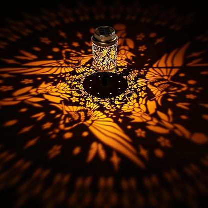 Cooo 6 Pack Solar Lanterns Outdoor Waterproof & Solar Pathway Lights - Gold Hummingbird Landscape Path Lights Christmas Lights Gifts for Women Mom Grandma for Garden Yard Patio Backyard Porch Decor