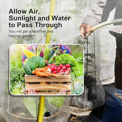 Garden Netting Pest Barrier: 10'x20' Fine Bug Netting for Garden Protection Row Cover Raised Bed Screen Mesh Greenhouse Mosquito Net, Protecting Tree Plants Vegetable Flowers Fruits