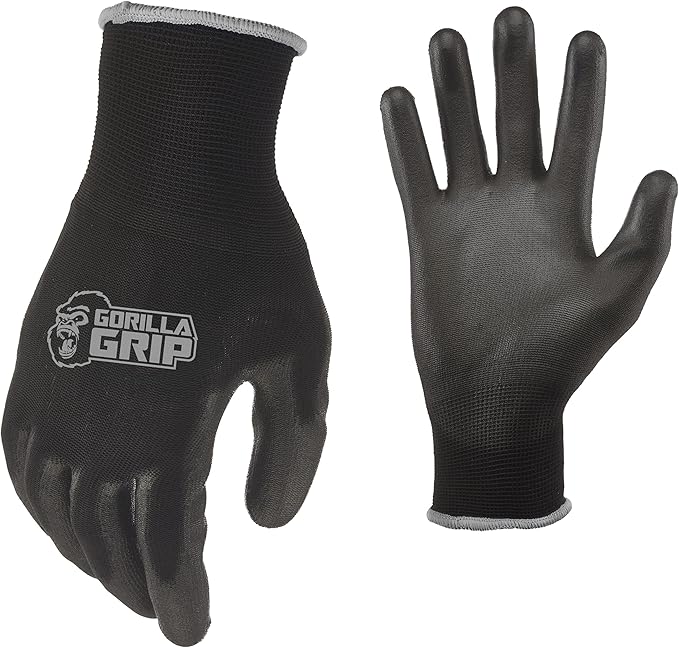 Gorilla Grip Gloves, Max Grip, All Purpose Work Gloves, Slip Resistant, Nylon Shell, X-Large, 1 Pair