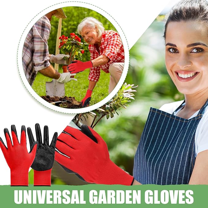 Sintuff 120 Pairs Gardening Gloves Bulk for Men Women Breathable Rubber Coated Gloves for Garden Yard