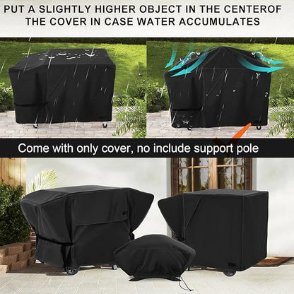 NettyPro Griddle Cover for Blackstone 28" Griddle with Single Shelf, Waterproof Heavy Duty 2 Burner Flat Top Gas Grill Cover 28" Cooking Station Camping, Black