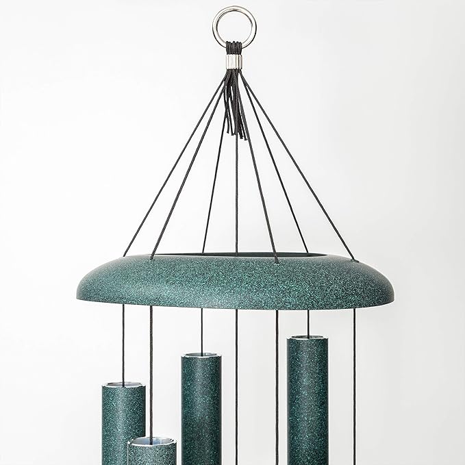 Corinthian Bells by Wind River – 44 inch Green Wind Chime for Patio, Backyard, Garden, and Outdoor Decor (Aluminum Chime) Made in The USA