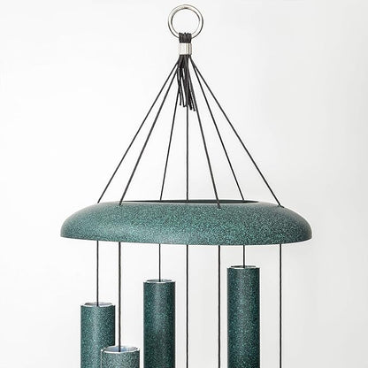 Corinthian Bells by Wind River – 44 inch Green Wind Chime for Patio, Backyard, Garden, and Outdoor Decor (Aluminum Chime) Made in The USA