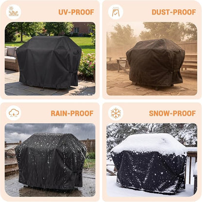 BBQ Grill Cover for Kitchenaid 4-Burner Gas Grill Models 720-0745, Waterproof 600D Outdoor Propane Barbecue Covers Smoker Covers- 56" L x 23" W x 48" H
