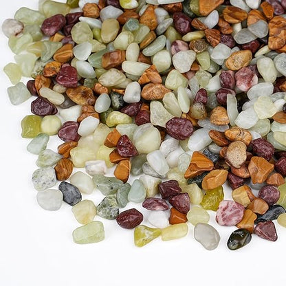 Pulovin 10 lbs Pebbles for Indoor Plants, Succulent Rocks, 3/8" Polished Pebbles for Bamboo, Vase, Terrarium, Natural Decorative Small River Rocks for Crafts, Cactus, Outdoor Garden Landscaping