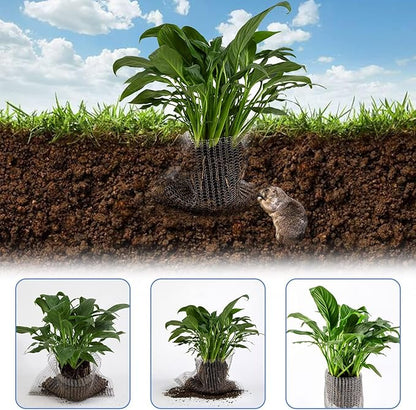 5 Pcs 5 Gallon Root Guard Gopher Proof Wire Basket Mole and Vole Mesh Wire Baskets Underground Stainless Steel Wire for Plants Root Protection