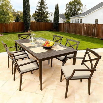 LVTXIII Outdoor Seat Cushions Set of 4 Square Corner Chair Cushions with Ties, Patio Chair Pads for Home Office and Patio Garden Furniture Decoration 19"x19"x2", Strip Beige