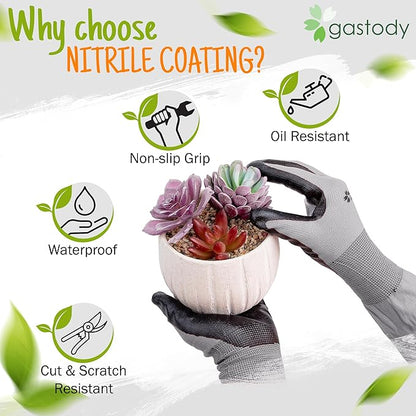 Long Sleeve Gardening Gloves Women and Men - Long Cuff Garden Gloves, Multipurpose Heavy Duty Outdoor and Indoor