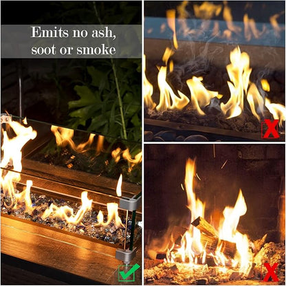 GASPRO 10 lbs Fire Glass for Propane Fire Pit, 1/2-Inch Reflective Fireplace Glass Rocks for Fire Pit Table, Blend of Cobalt Blue, Caribbean Blue and Platinum
