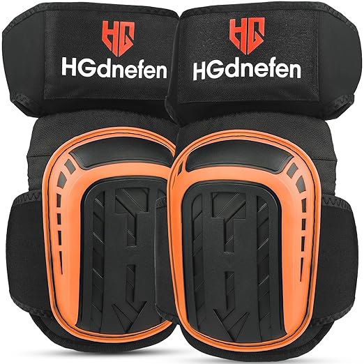 Knee Pads for Work,Knee Pads for Men Construction - Industrial Construction Grade, Knee Pad with Soft Gel Cushion,Non-Slip,Adjustable Straps for Construction, Work, Flooring, Gardening, Cleaning, Tiling