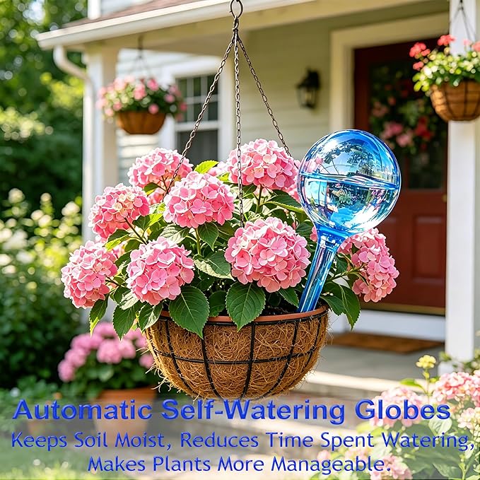 Plant Self-Watering Bulbs, 10pcs Self Watering Planter Insert, Flower Automatic Watering Drip Irrigation Device, Indoor Outdoor Garden Self Waterer for Plant