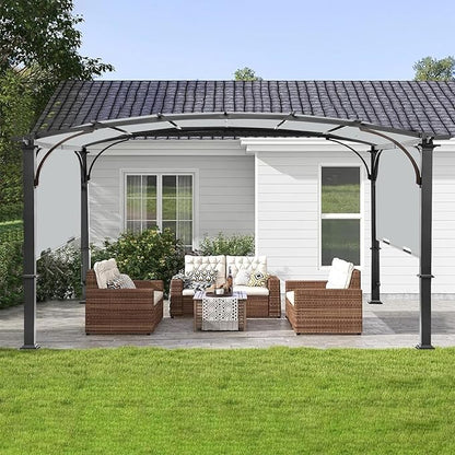 Replacement Canopy Top for Allen + Roth 10x10 Ft Pergola, 200"x103" Shade Cover, Model L-PG152PST-B, Gray (Cover Only)