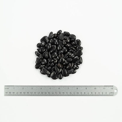 MSI Decorative Polished Black Pebbles, 0.2 inch - 0.5 inch, 40 lb. Bag