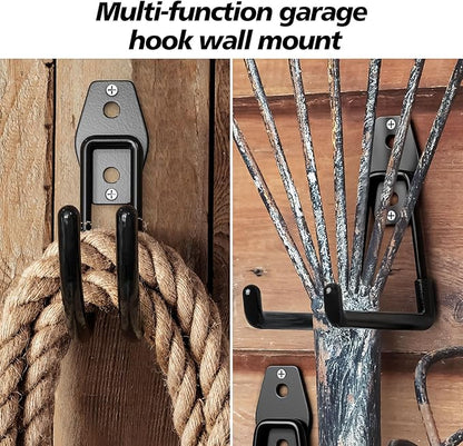 30 Pack Heavy Duty Garage Hooks,Solid Steel Wall Mount Hangers,with Anti-Slip Coating,for Hanging and Organising Ladder,Bike,Ropes,Broom,Garden,Yard and Power Tools