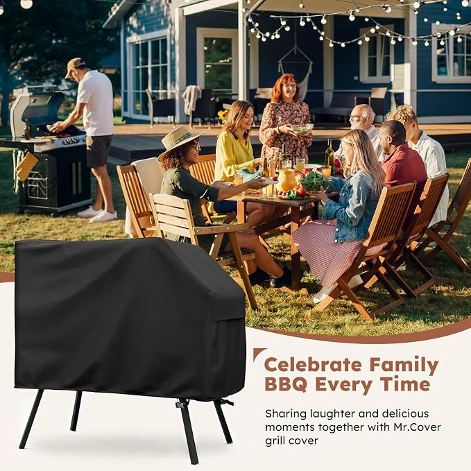 MR. COVER Universal 22-28 Inch Griddle Cover for Blackstone & Camping - Heavy Duty Waterproof BBQ Grill Cover with Front Shelf & Hood, 600D Oxford Fabric with Air Vent & Straps for Outdoor Patio