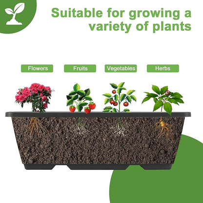 5 Tier Vertical Raised Garden Bed Planter Box, Vertical Raised Bed with Drainage Holes for Indoor Outdoor Herbs Flowers Vegetables Plants, Grey